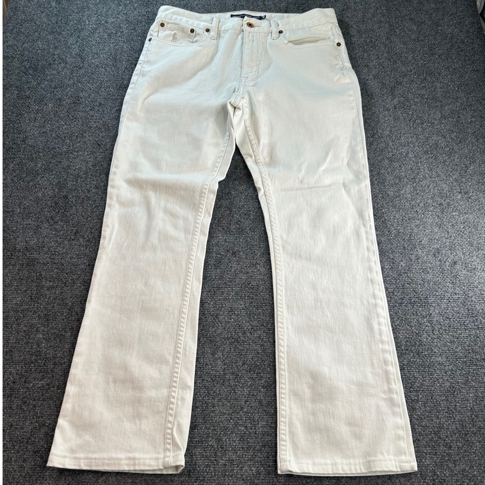 Ralph Lauren Sport Jeans Women 30 Off White Bootcut Stretch Denim Pony Logo